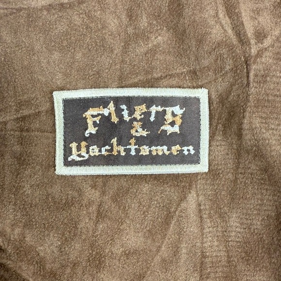 Vintage Fliers Yachtsmen's Brown Velour Zip Up Hoodie Jacket  2XL - Picture 9 of 11